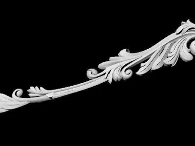 Central decor ornament for furniture 3D model 418