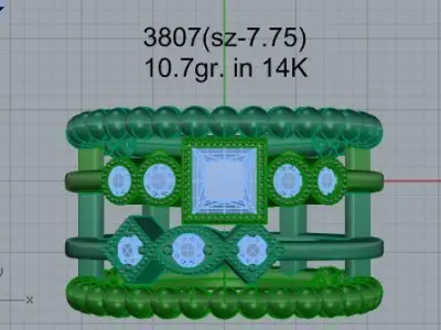 Diamond Ring 3807 3D print model