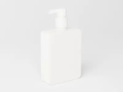 Square pump bottle Low-poly 3D model