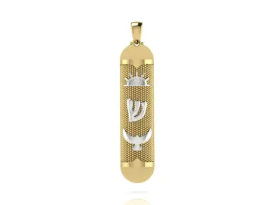 Mezuzah Pendant 3D print model