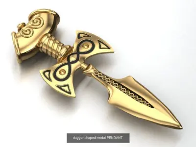 Collection of men jewelry with Medieval jewelry 3D Model Pack