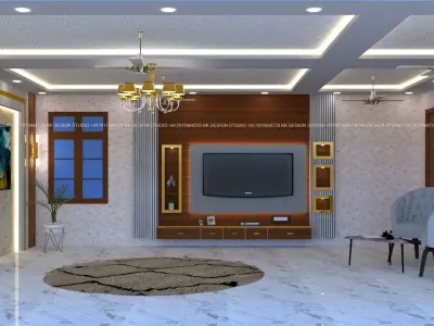 Luxury Living Room 3D Interior Design 3D model