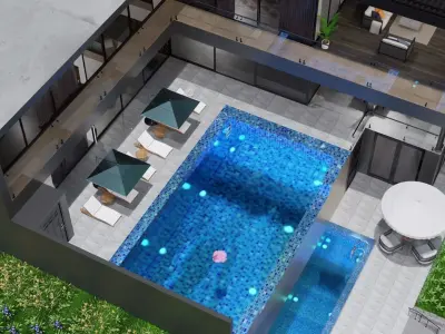 House Design Black House 3D model