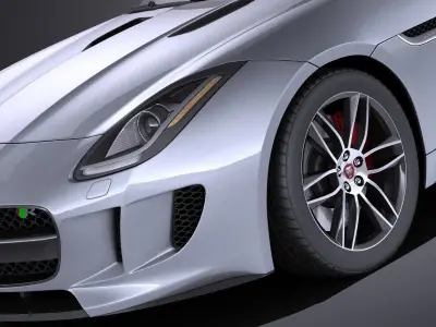 Jaguar F Type R Coupe 2015 VRAY 3D model