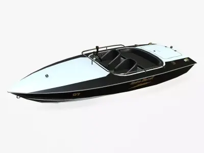 Speedboat Low-poly PBR Low-poly 3D model