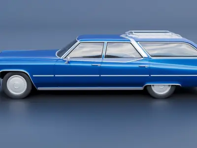 Cadillac Fleetwood Brougham Wagon 1970 3D print model