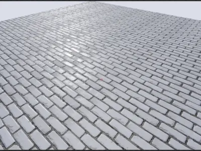 WHITE BRICK PBR Texture