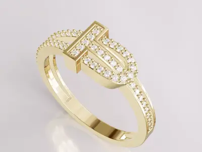 Jewelry Diamond Ring Model RG22 Free 3D print model