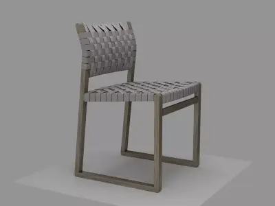 Chair BM 3361 linenwebbing v-02 Low-poly 3D model