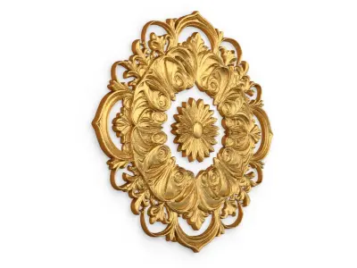 Rosette decorative ceiling medallion 02 3D model
