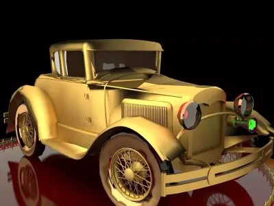 Antique car 3D model purchase