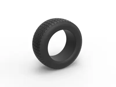 Tire of Dirt Modified stock car V3 Scale 1 to 25 3D print model