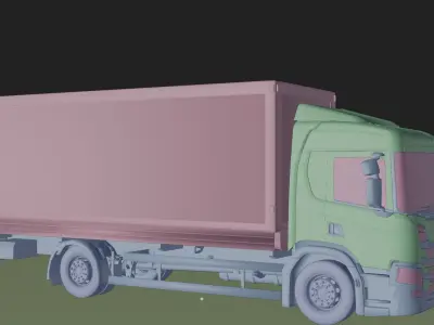 GAMEREADY TRUCK mercedes benz Free low-poly 3D model