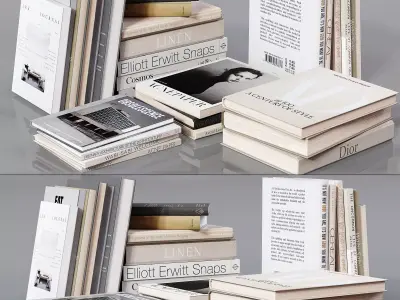 Book Stack Set 07 3D model