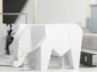 White Decorative Set 3D model