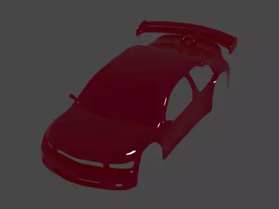 high poly car body  3D model