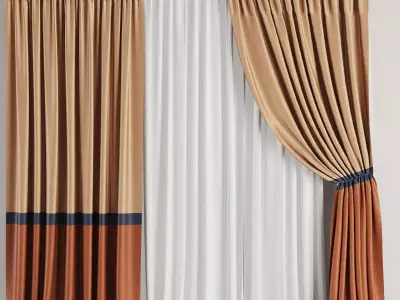 Curtain Set M69 3D model