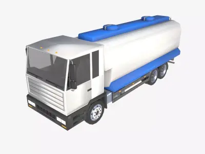 cistern truck Low-poly 3D model