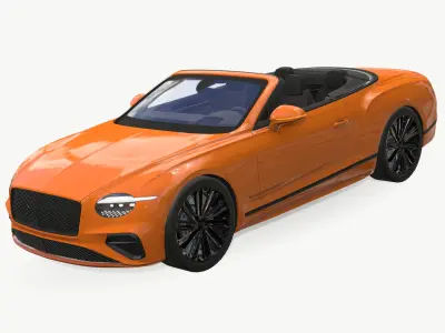 Bentley Continental GT 2024 Cabrio  Low-poly 3D model
