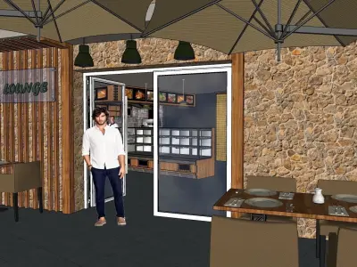 restaurant lounge meat butcher 3D model