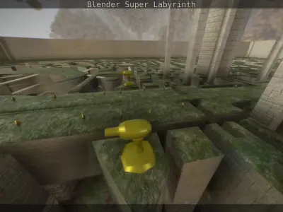Blender Super Labyrinth Blender Game Engine Free low-poly 3D model