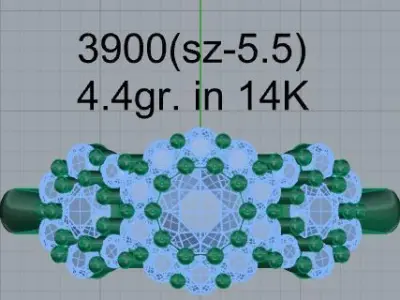 Round Halo Ring 3900 3D print model