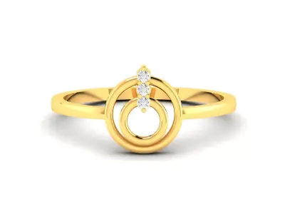 Solitaire Women Engagement Wedding Ring 3dm STL FBX OBJ Render 3D print model