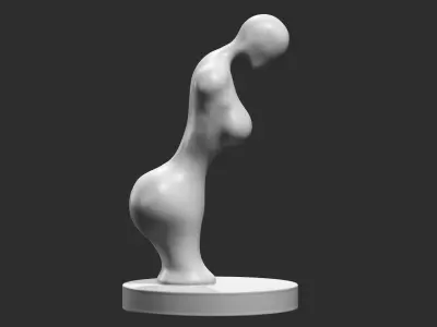 female modern sculpture 3D print model 104 3D print model