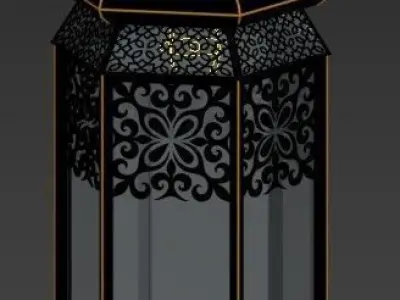 islamic lantern Low-poly 3D model