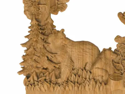 Carved picture frame STL 3D model