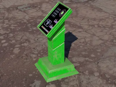 SCI-FI PANEL Low-poly 3D model