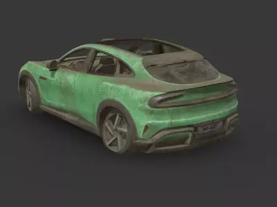 Abandoned Car - Xiaomi YU7 2025 Low-poly 3D model
