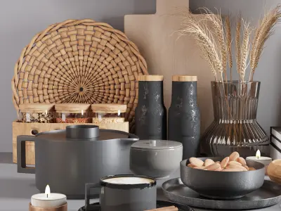 kitchen accessories 01 3D model