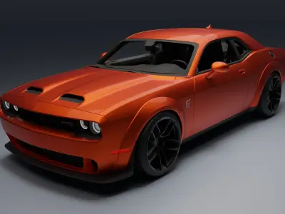 Dodge Challenger SRT Hellcat Low-poly 3D model