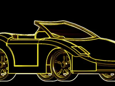 Gt sports car Free 3D model