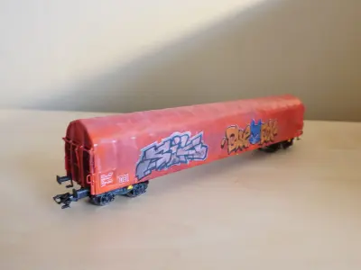 Pre supported H0 1-87 scale Rins 655 freight car 3D print model