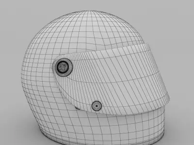 Motorcycle Helmet Low-poly 3D model