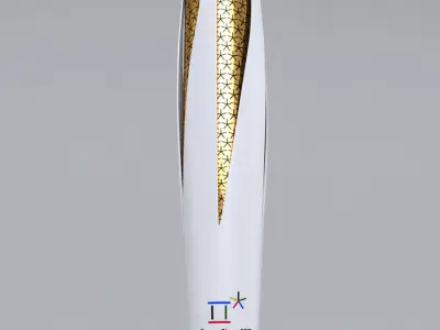 Pyeongchang 2018 Olympic Games Torch low poly 3D model
