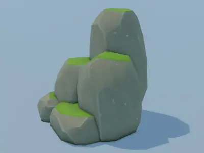 Stylized Stone Free low-poly 3D model