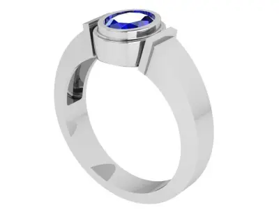 Oval Cut Ring 4222 3D print model