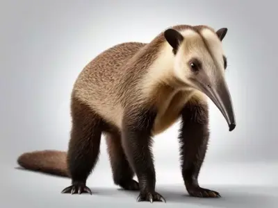 Realistic Opossum 3D Wild Animal Long Snout Soft Fur Low-poly 3D model