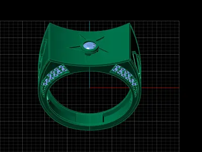 Print Ready STL 3DM  Gents Rings Diamond Men Ring  3D print model 213