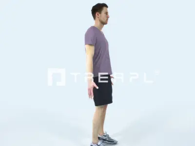 Virtue I Animated Rigged Sports Man Low-poly 3D model