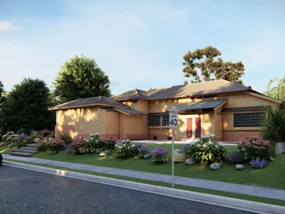 Casa Scene-villa-modern house 3D model order