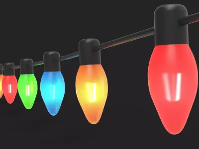 Stringed Lights 3D model