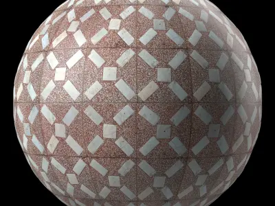 Tiles Materials- 3 Patterns Paving  Pbr 4k Seamless Low-poly 3D model