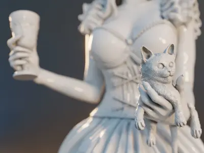 Maria padilha Statue 3D print model