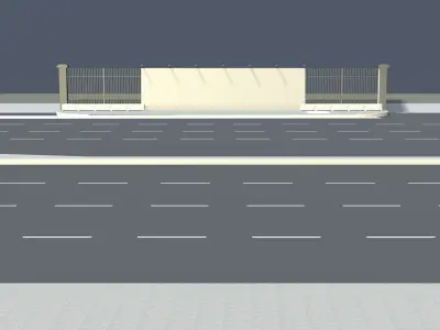 Road scene 3D model