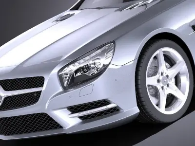 Mercedes SL 2015 VRAY 3D model