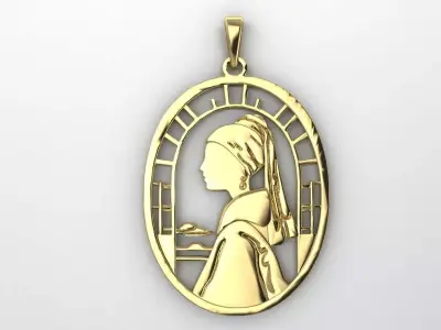 Unique Girl Pendant  3D print model